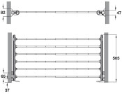 W/Robe Sys+ PO Trou Rack 8kg Wht/Alu