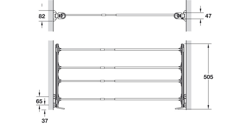 W/Robe Sys+ PO Adj Width 7kg Brw/Brw
