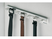 W/Robe Belt Rack 7 Belts 47x432x48mm Wht