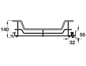 Wire PO Basket 600mm Chrome