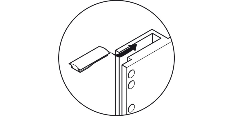 Pull Down Wardrobe Rail, for Internal Wardrobe Width 440-610 mm, 2004 Wht/Chr