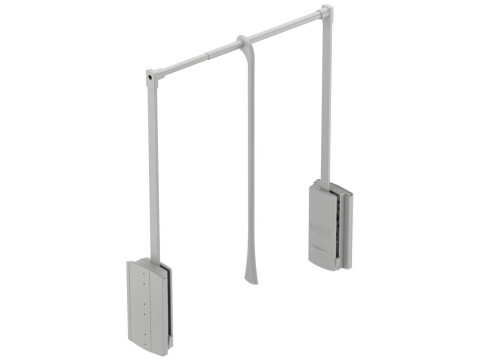 Pull Down Wardrobe Rail, for Internal Wardrobe Width 770-1200mm, 2004 Alu/Gry