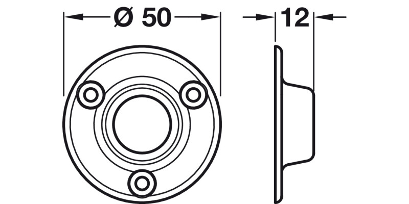 W/Robe Rail D19mm Socket White