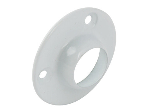 W/Robe Rail D19mm Socket White