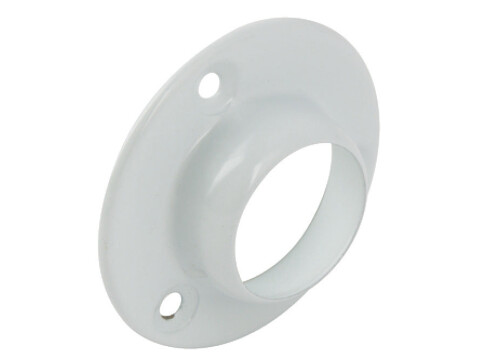 W/Robe Rail D25mm Deluxe Socket White