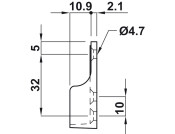 W/Robe Rail (Oval) End Supp Screw ZA NP