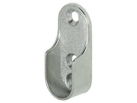 Rail End Support, for use with Oval Wardrobe Rails 15 mm Wide