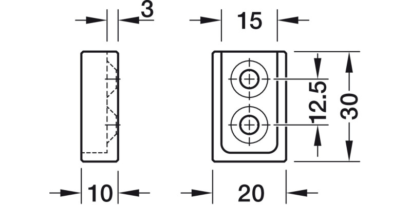W/Robe Rail (Sqr) End Supp Side M Brush