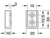 W/Robe Rail (Sqr) End Supp Side M Brush