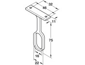 W/Robe Rail (Oval) Centre Supp PC