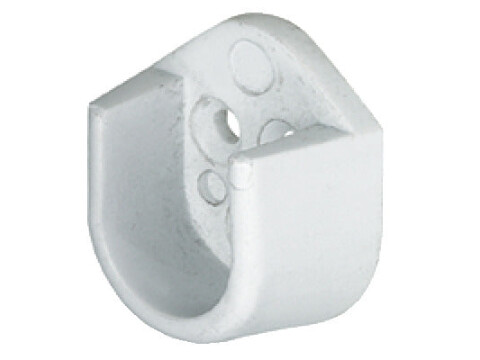 W/Robe Rail (Oval) End Supp Screw Pl Wht