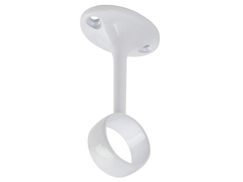 W/Robe Rail D25mm Deluxe Cent Brkt White
