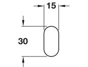 W/Robe Rail 0.5x30x15x1800mm St PCP