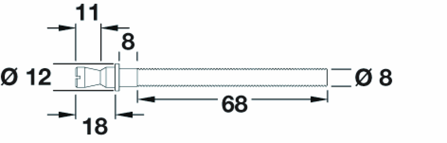 M8x50mm Face Fixings St Set - Timber Drs