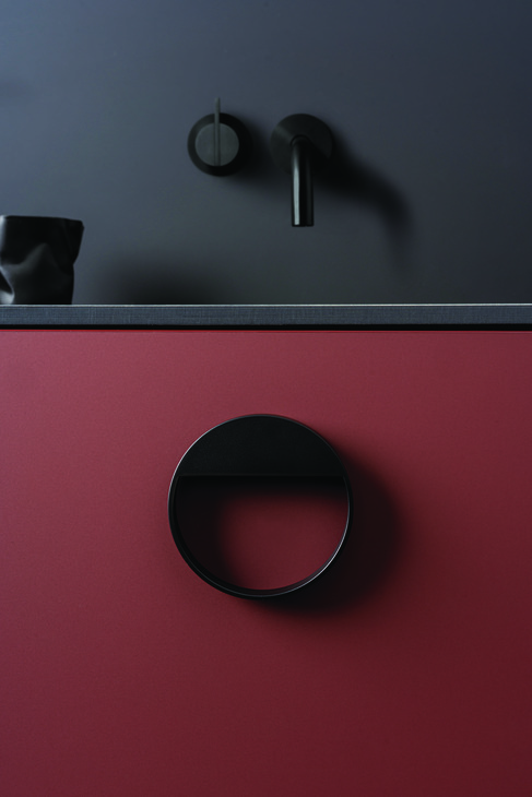 Bau Hdl ZA Matt Blk D90x17mm