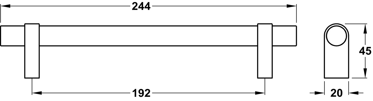Torre Pull Hdl Alu Bru Brs Cava 192mm cc
