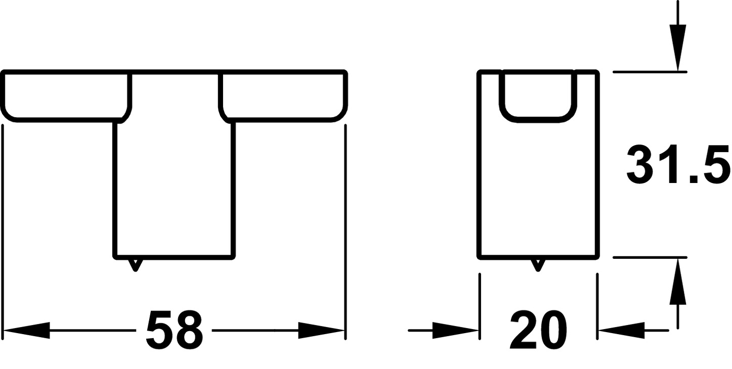Fusion T Knob ZA Bru Brs Cava 58x31.5mm