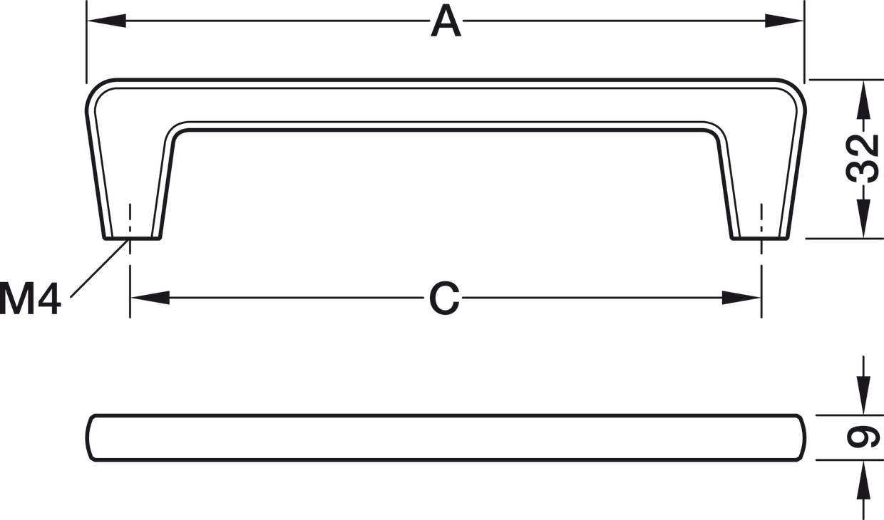 Conica Pull Hdl ZA Gold Col 160mm cc