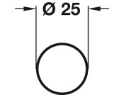 W/Robe Rail D25x870x0.7mm CP