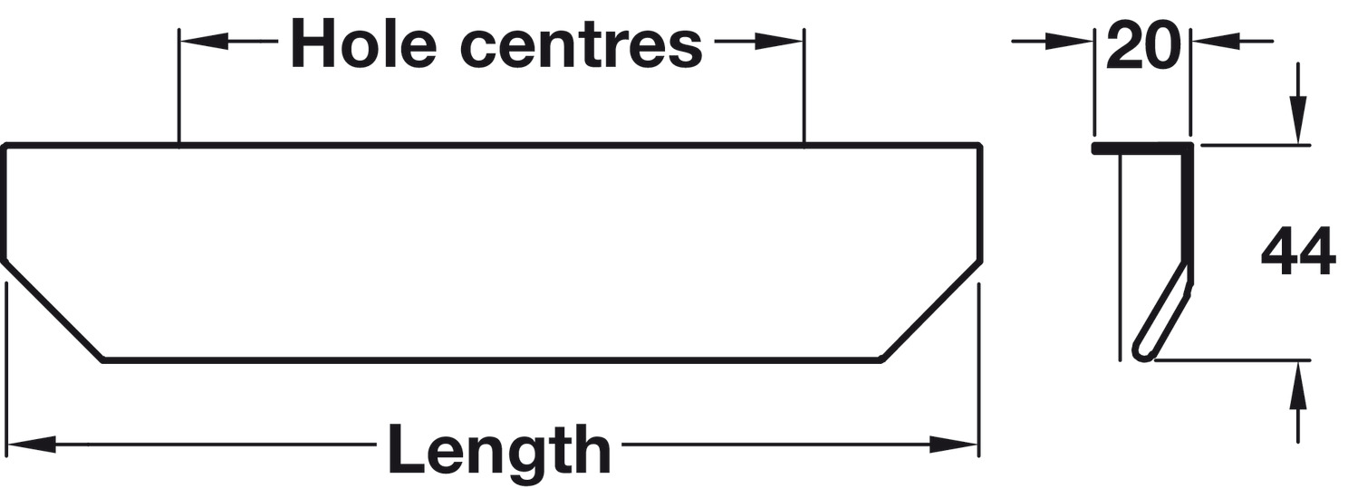Vann Pull Hdl ZA Matt Blk 256mm cc