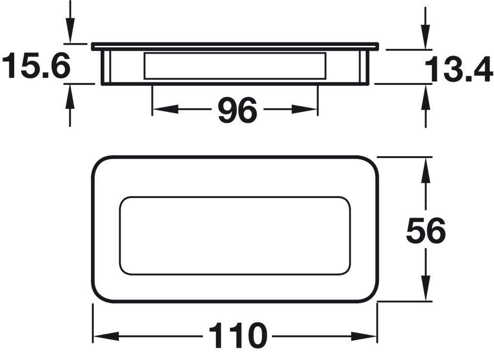 Blavett Inset Hdl ZA 110x56x96mm cc MBlk