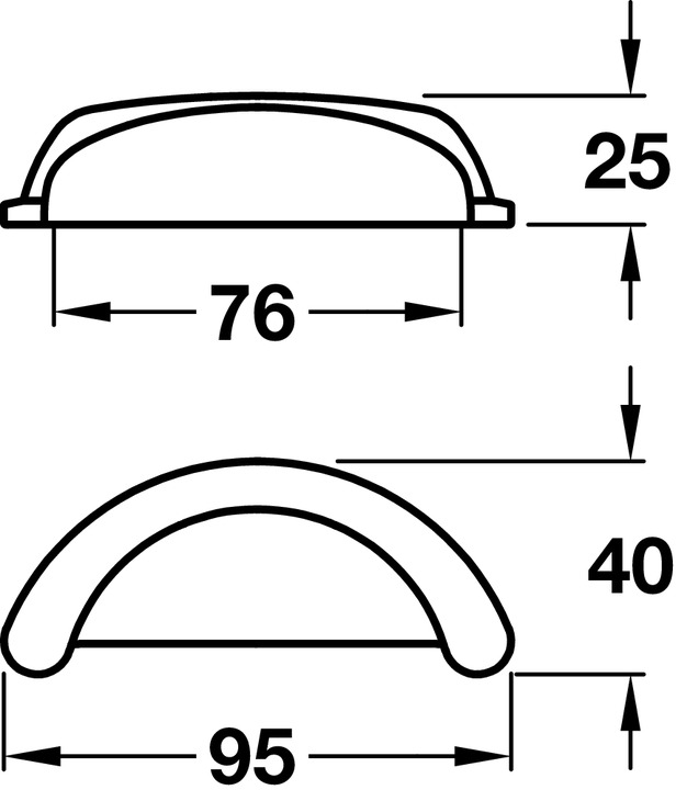 Ariel Cup Hdl ZA Ant Bronze 76mm cc