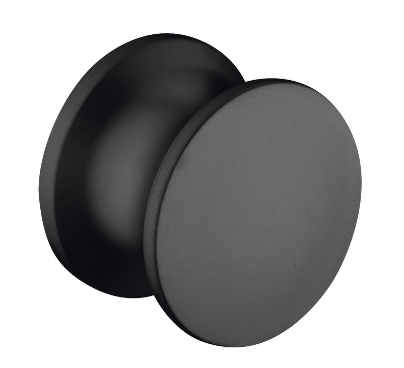 Push Lock Knob D23x19mm Pl Matt Blk 9005