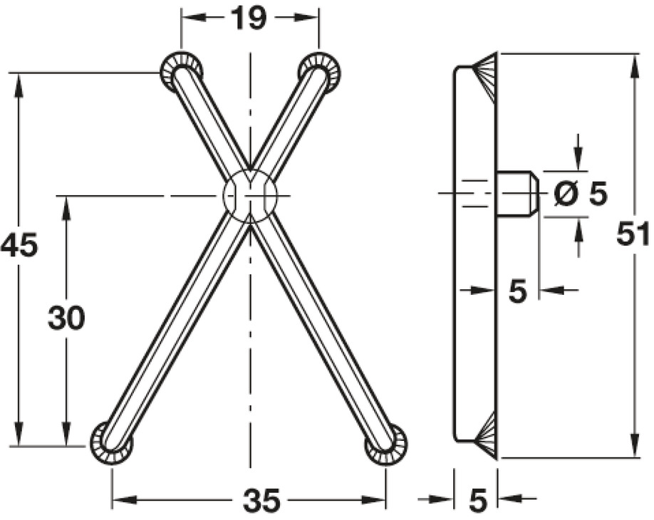Shelf Retainer D5mm Plug Pl Trans