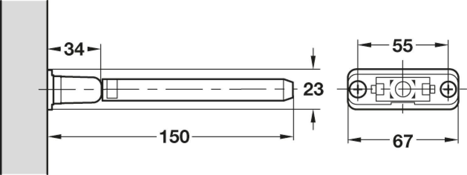 Triade Con Shelf Support 25-40mm St/ZA