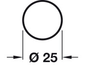 W/Robe Rail D25x914mm White