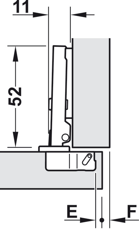 M300A Mini 95D Hinge FO 38/7.5 SF SNP