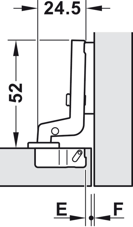 M300A Mini 95D Hinge IN 38/7.5 SF SNP