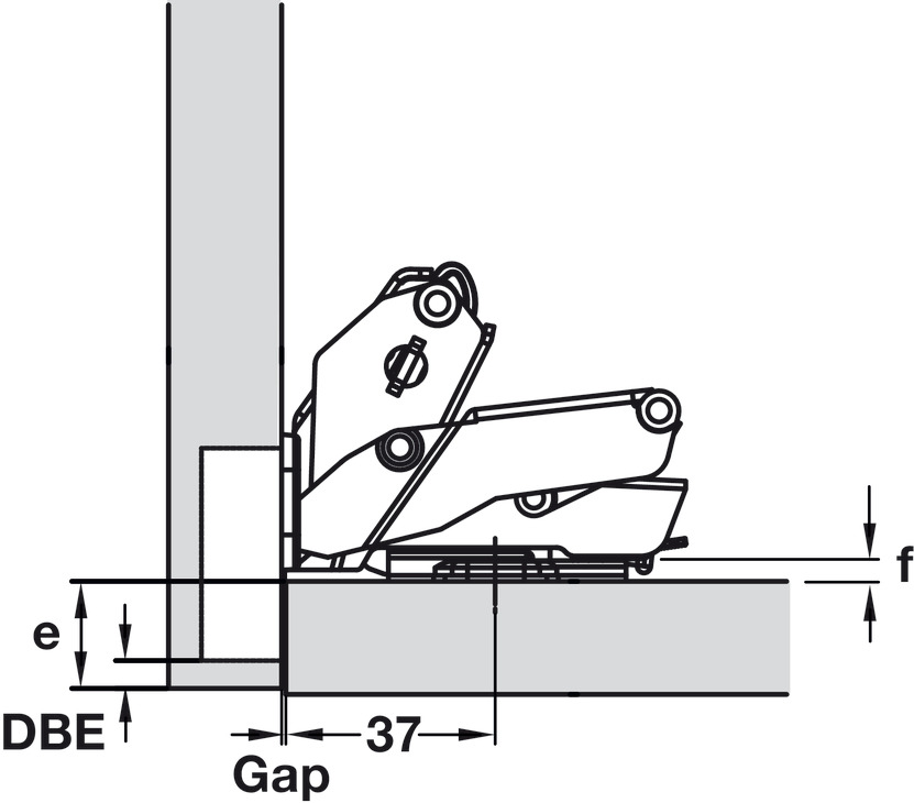 M310 155D Hinge Qck FO 48/6 wo SC