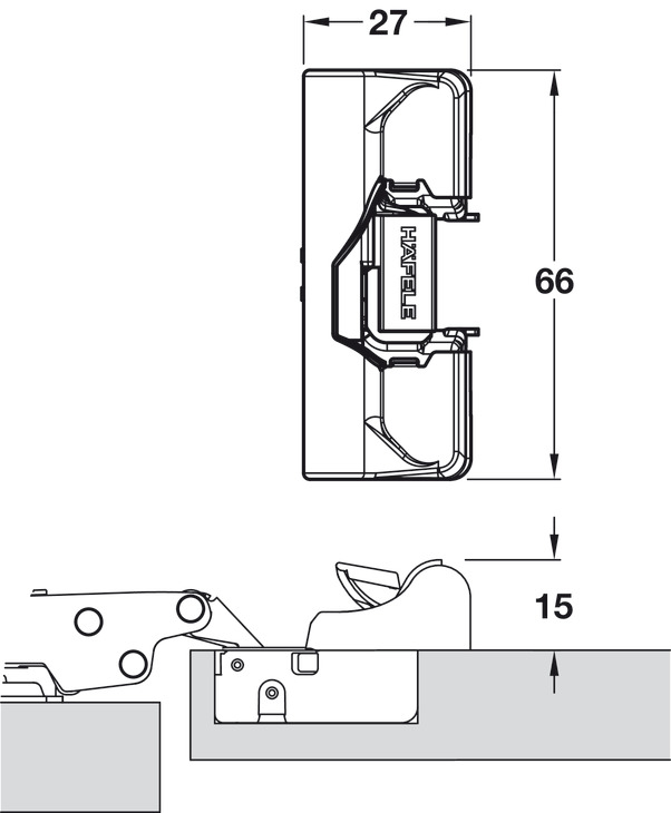 AddOn Soft Close Hafele 110D Click Hinge