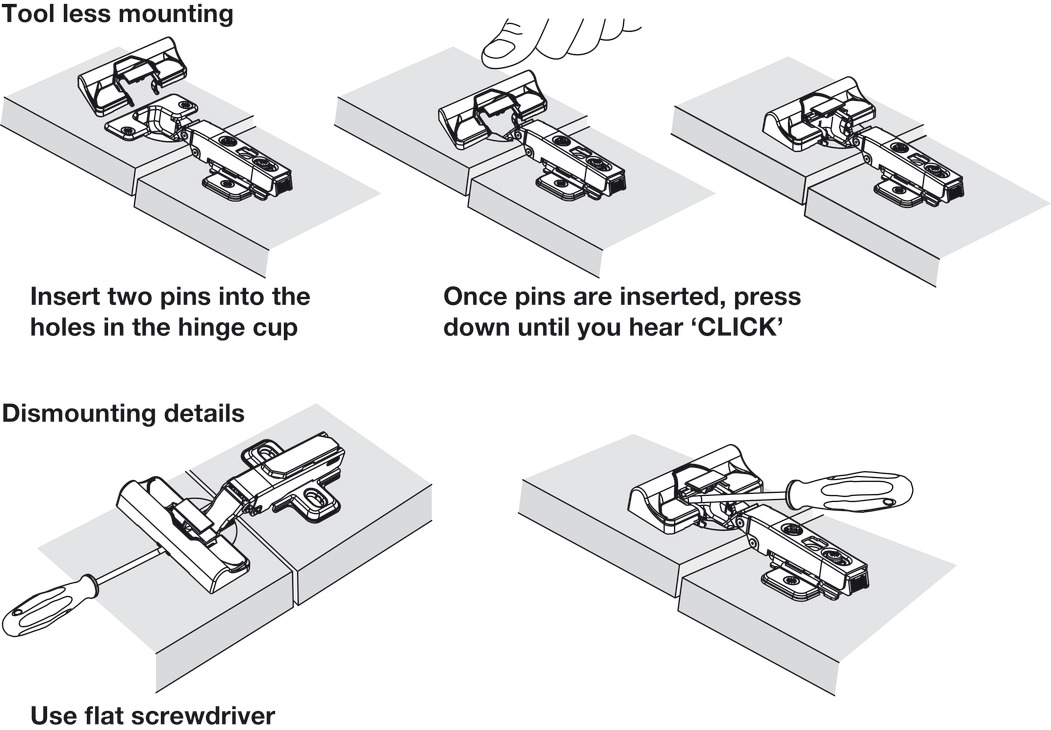 AddOn Soft Close Hafele 110D Click Hinge