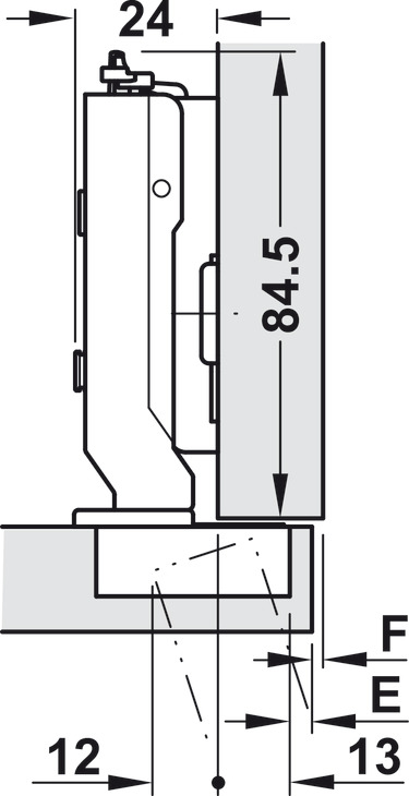 Tiomos 110D Hinge Clk FO+ Imp w SC NP