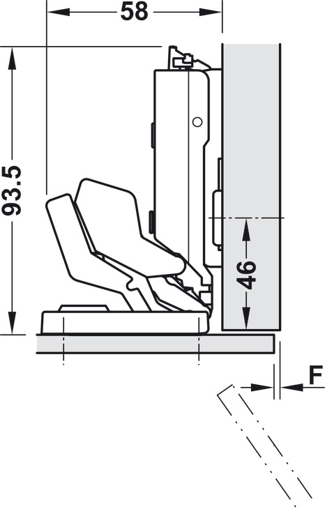 Tiomos Mirro 125D Hinge w Damper Night