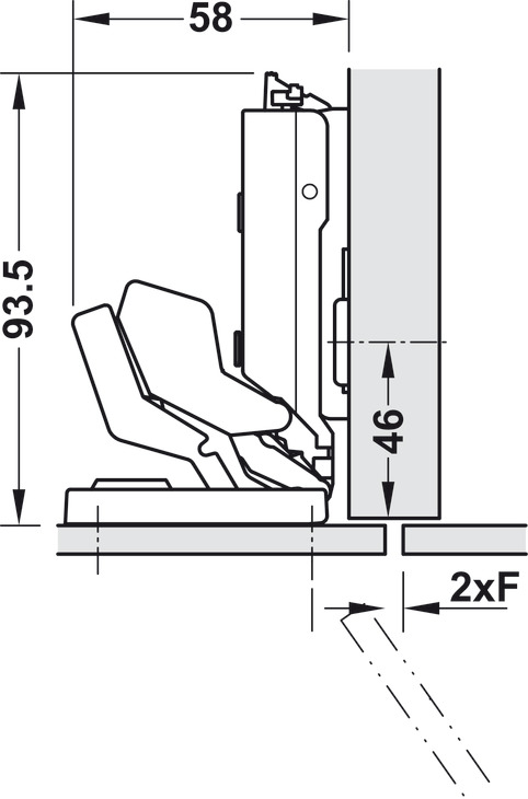 Tiomos Mirro 125D Hinge w Damper Night