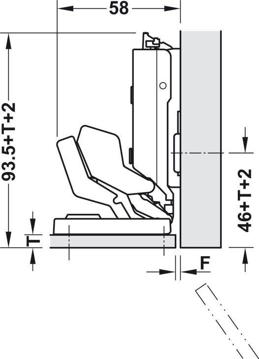 Tiomos Mirro 125D Hinge w Damper Night