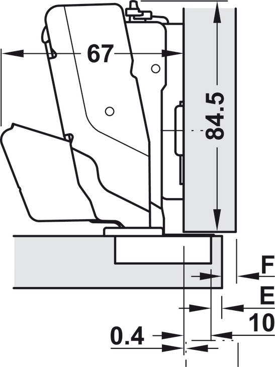 Tiomos 155D Hinge Clk FO Imp w SC NP