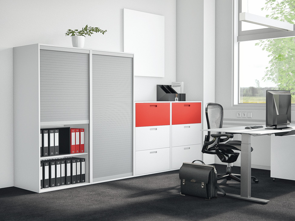 Tambour Door R.Shutter 800x1215mm Pl Gry