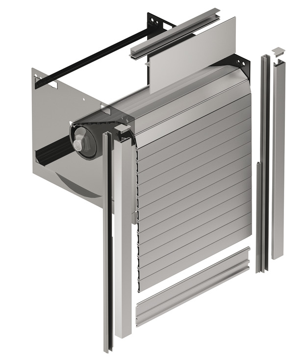 Tambour Door R.Shutter 800x1215mm Pl Gry