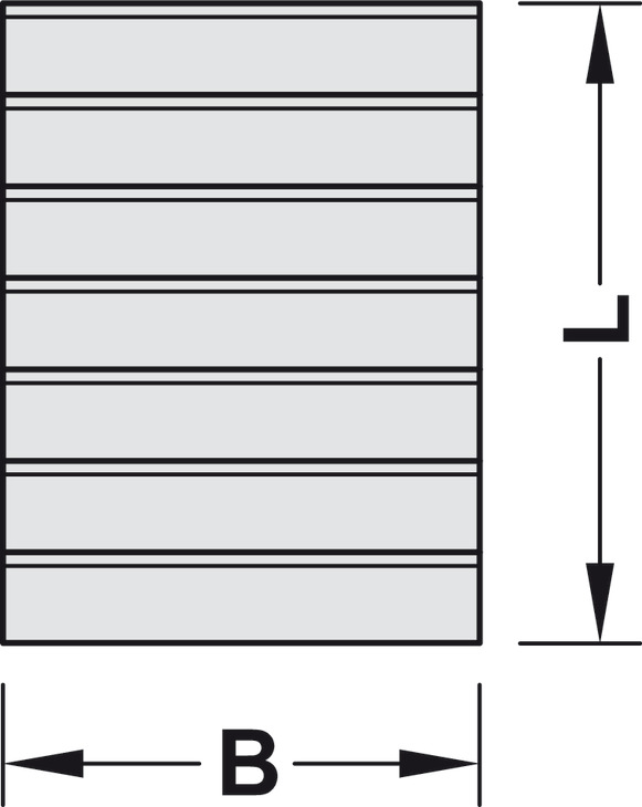 Tambour Door R.Shutter 800x1215mm Pl Gry