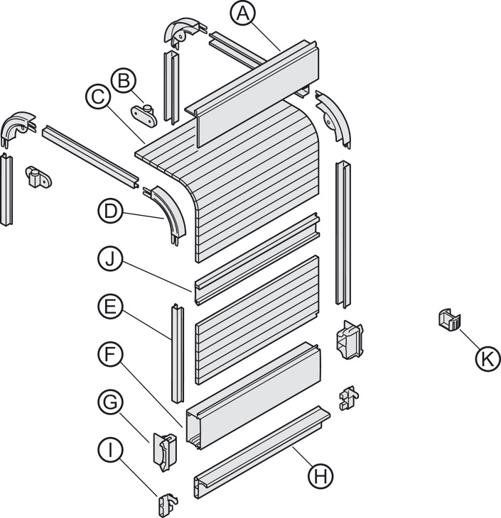 Tambour Door R.Shutter 1200x1620mm PlGry