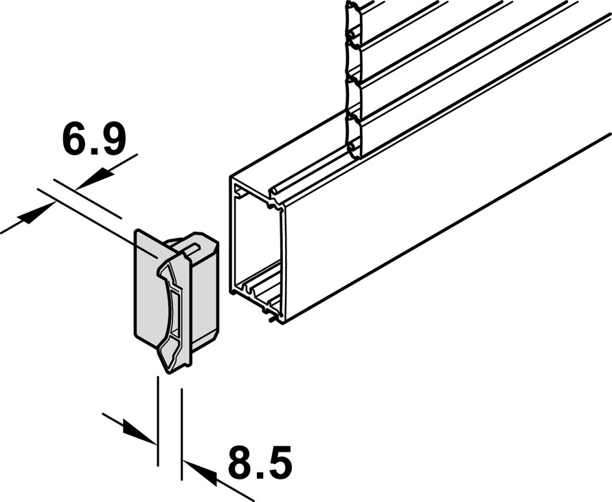 Tambour Door Lock Strip Guide Pl Trans