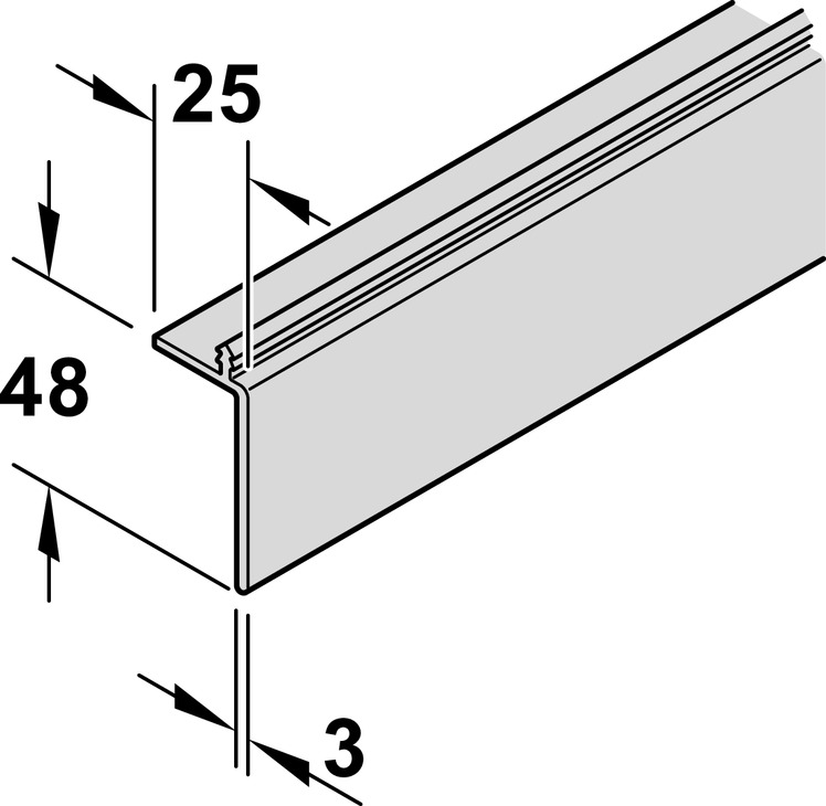 Tambour Door Front Panel 2.3m Pl Gry