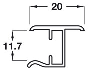 Plinth Connector Linear 146mm Copper