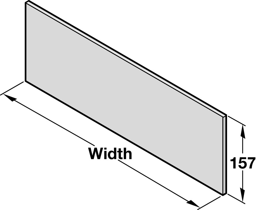MXP FSC DrwBck Pan 16/157/1000mm Gry