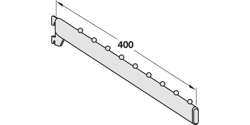 Inclined Clothes Hanger Rail