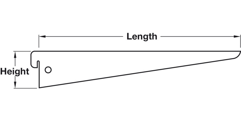 U-Bracket St White 55kg 170mm
